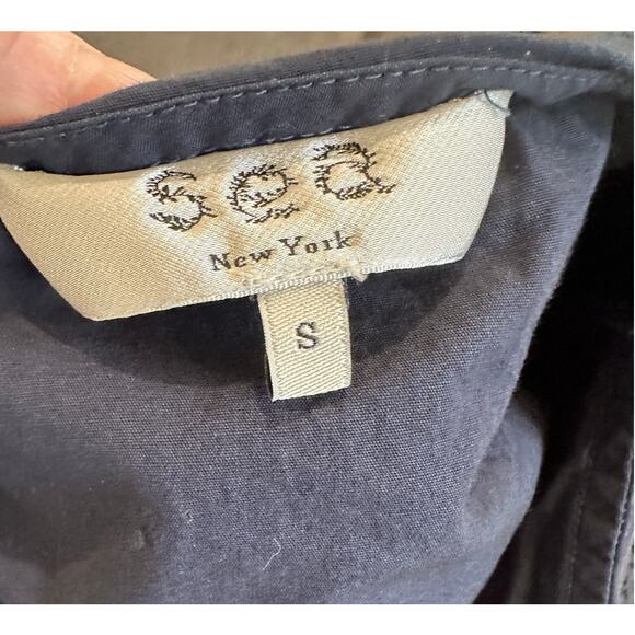 SEA Blue Mini Shift Dress SMALL Nautical Anime Cottage Embroidered Designer $400 - Picture 12 of 12